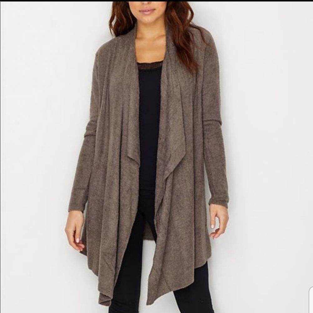 Barefoot Dreams Bamboo Chic Lite Calypso Cardigan Brown S